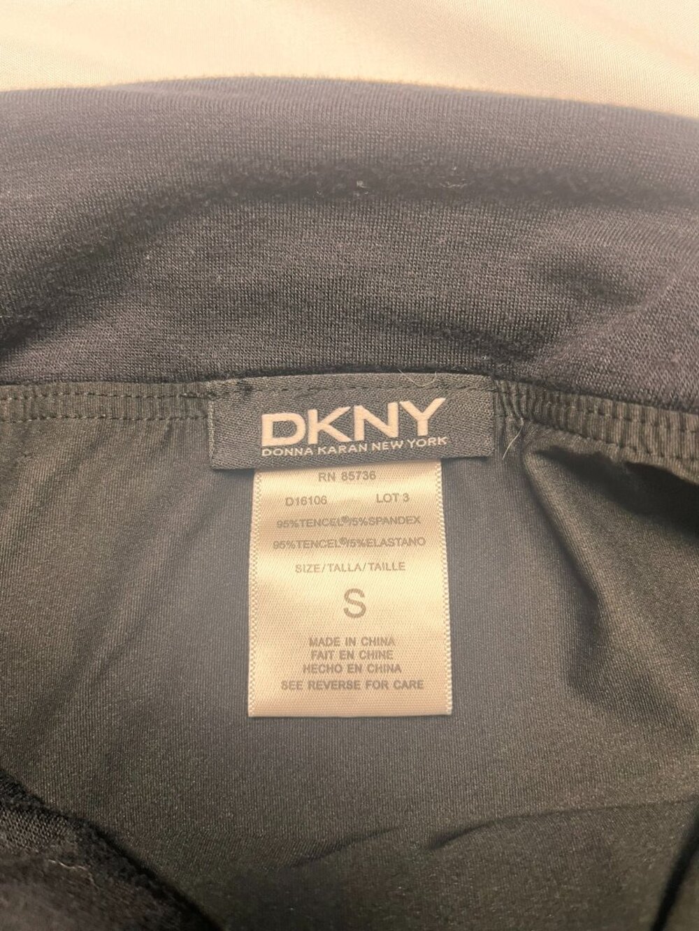 DKNY Black Strapless Convertible Maxi Dress Foldover Skirt Tencel Jersey Small - Picture 3 of 4